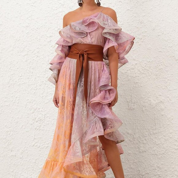 Zimmermann DAWNING Lace Midi Dress - Picture 3 of 13